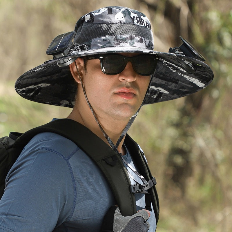 š„10-Second Chillā”-Outdoor Wide Brim Sun Hat With Solar Fan