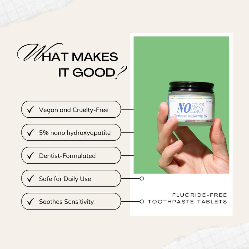 NOBS Toothpaste Tablets - Remineralize with NHA