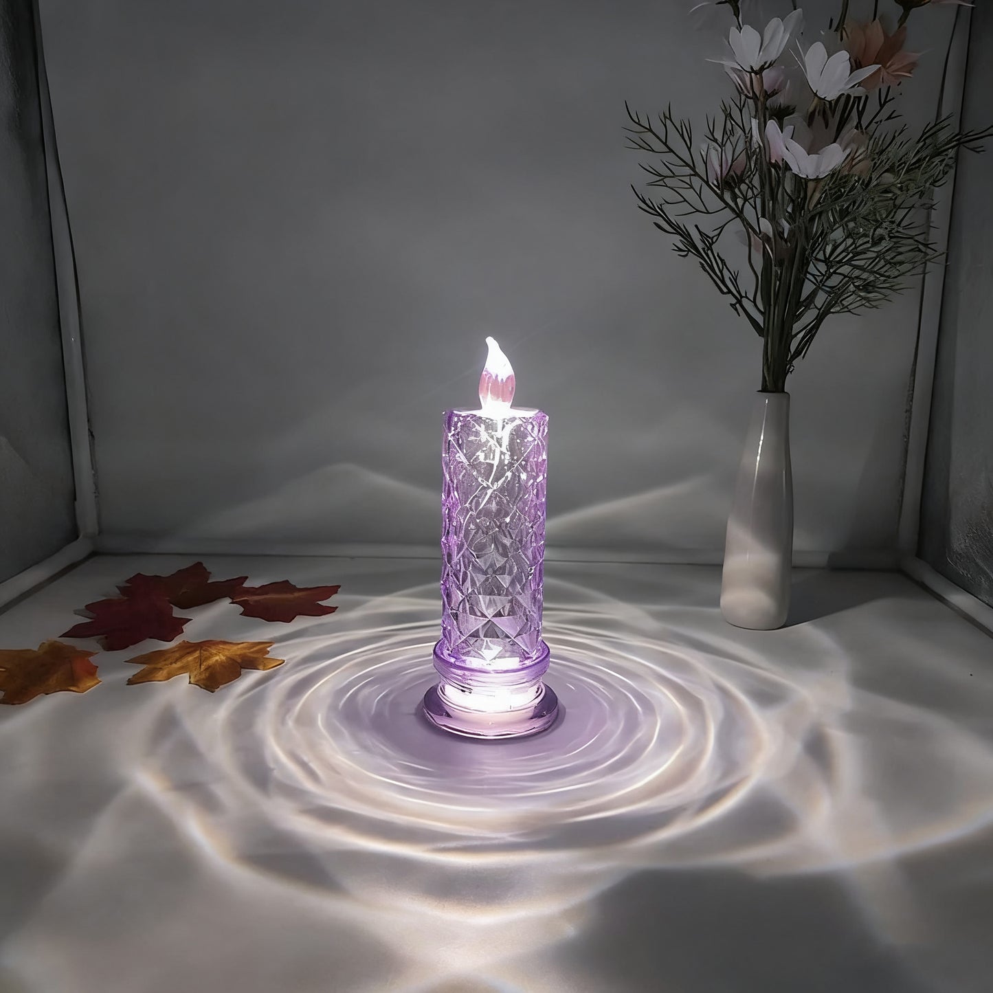 Christmas LED Crystal Candle Lamp – Sparkling Holiday Ambience & Elegant Décor