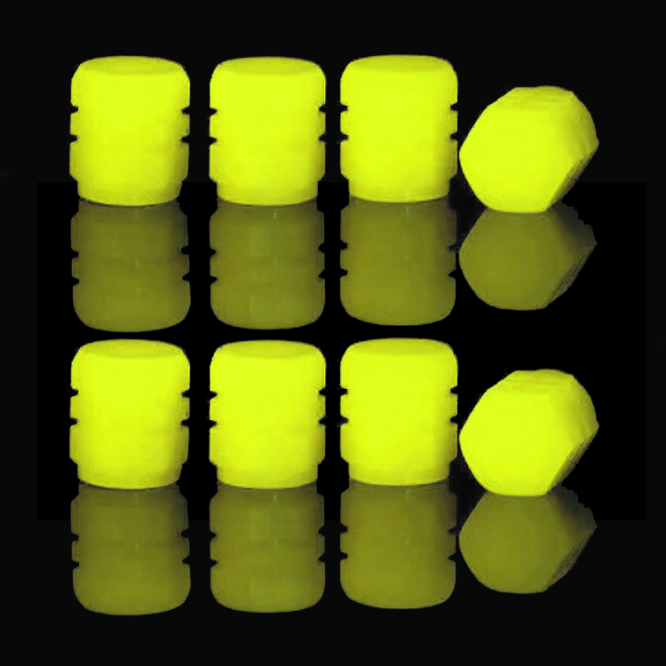 Glow-in-the-Dark Tire Valve Caps – Universal 8mm Fit for Cars & Bikes