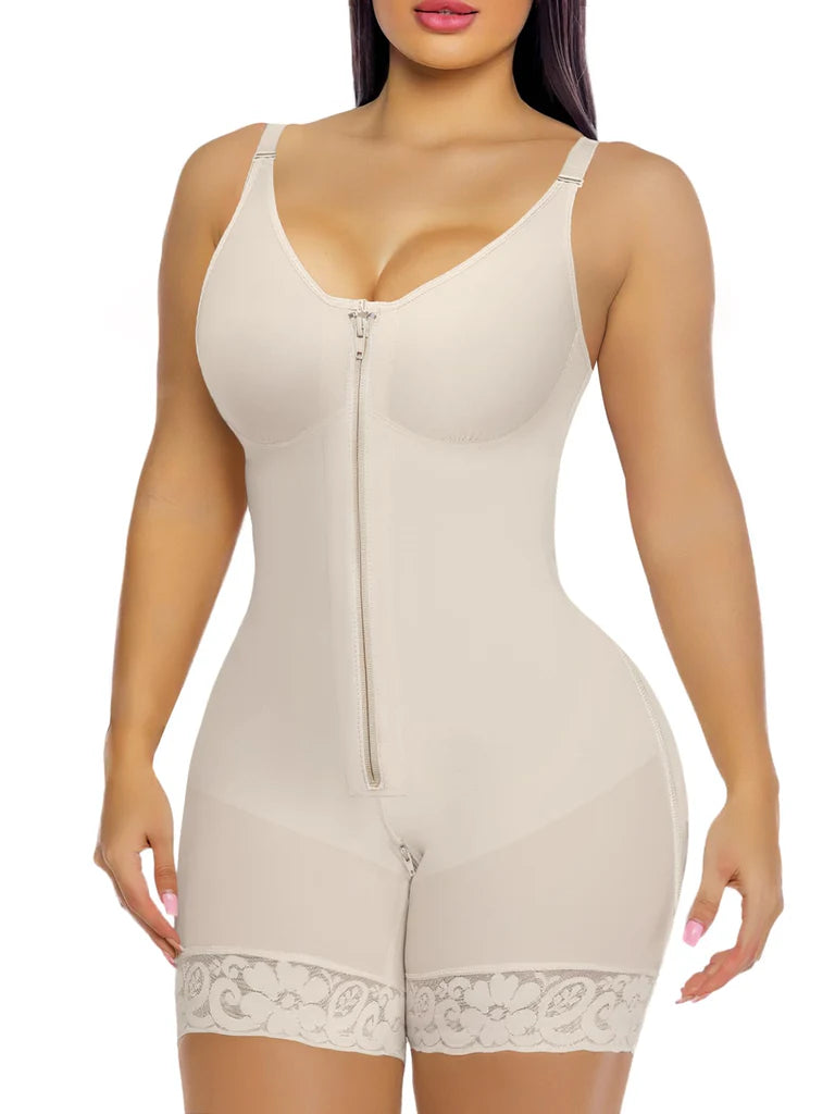 Shapewear for Women Tummy Control Butt Lifter Body Shaper with Zipper Crotch