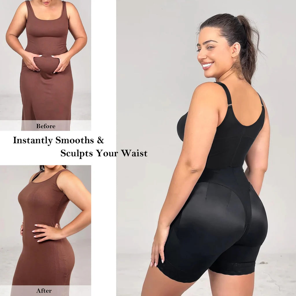 Shapewear for Women Tummy Control Butt Lifter Body Shaper with Zipper Crotch