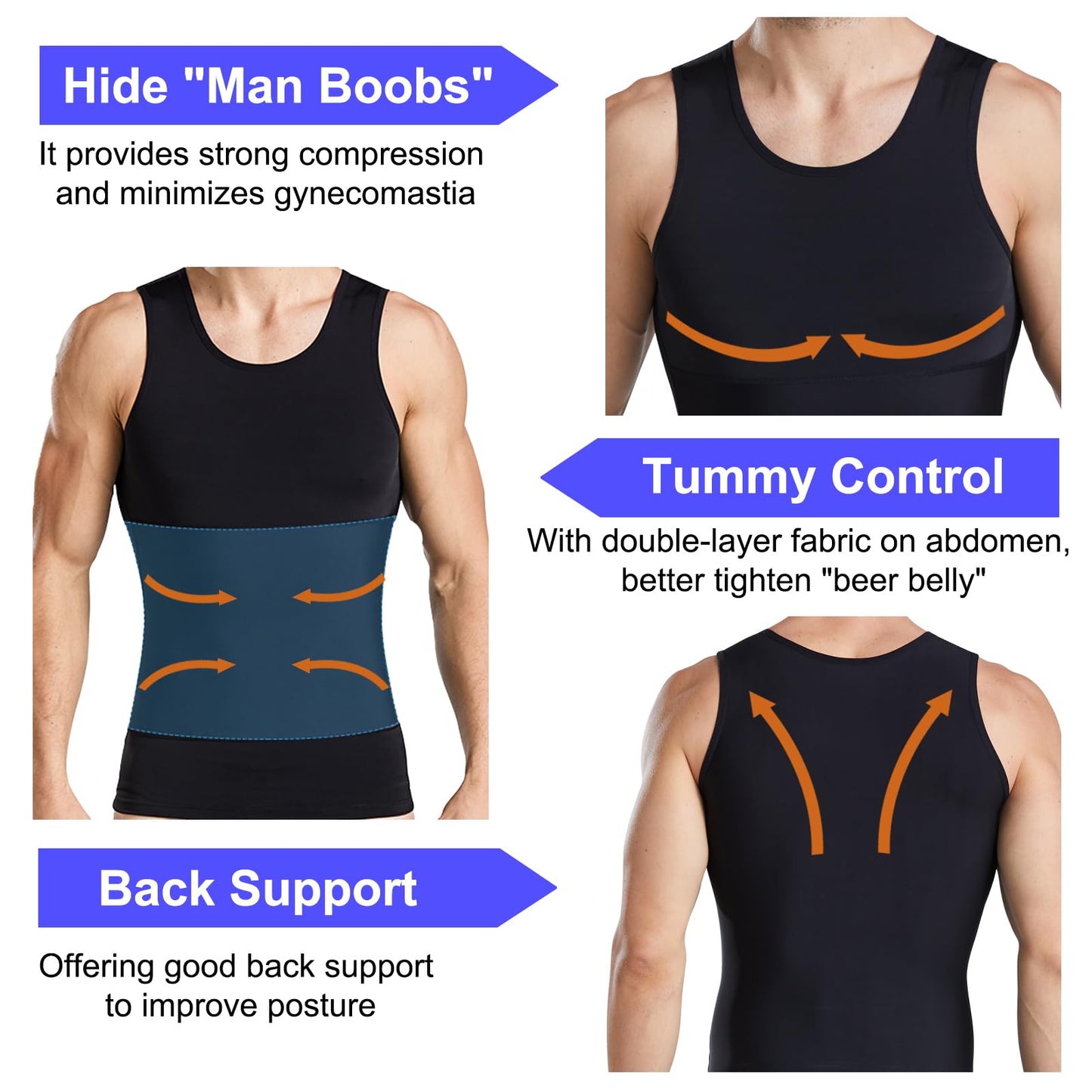 Hot Saleš„ Men's Compression Shaping Vest