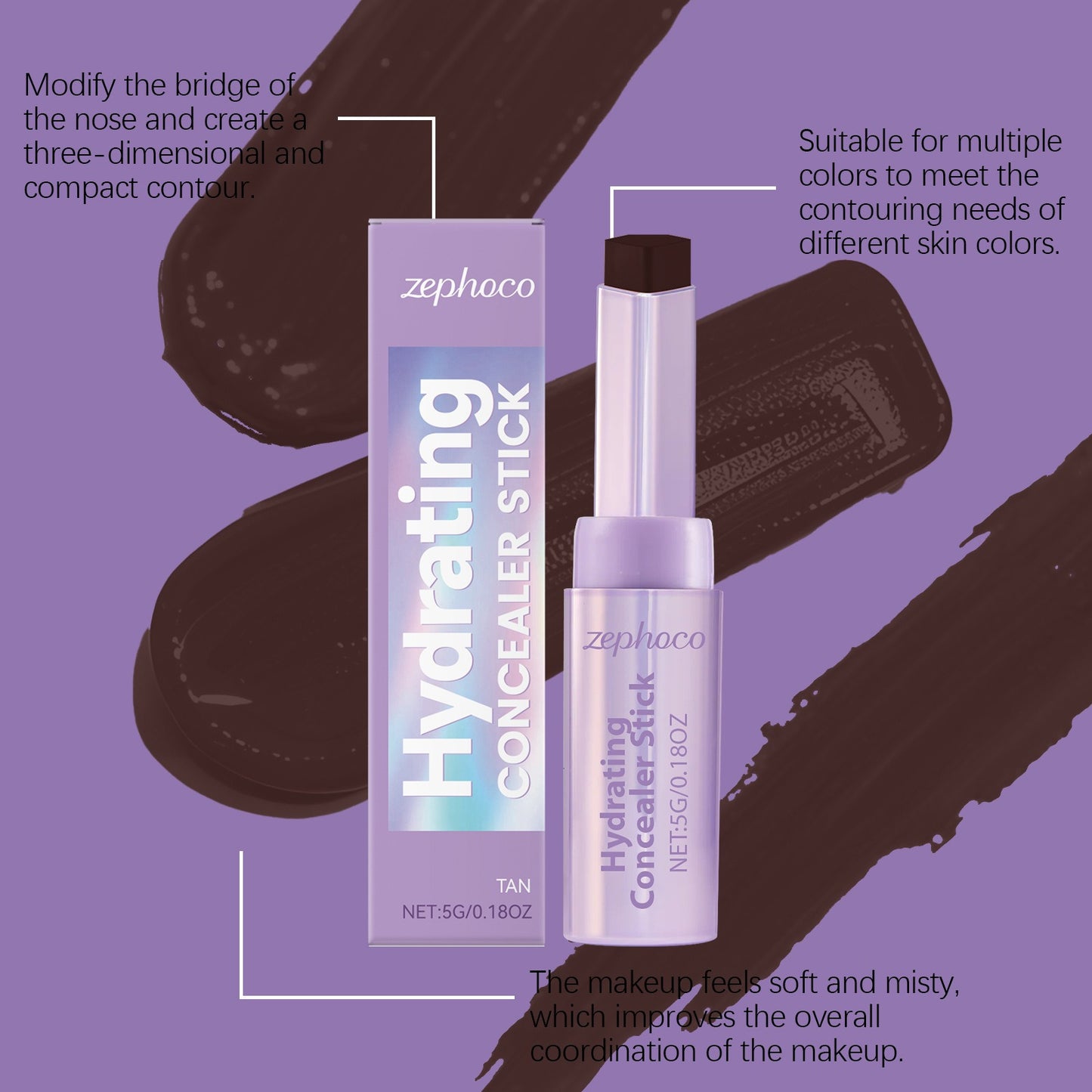 ✨ Hydrating Concealer Stick — Flawless Coverage, Anytime, Anywhere