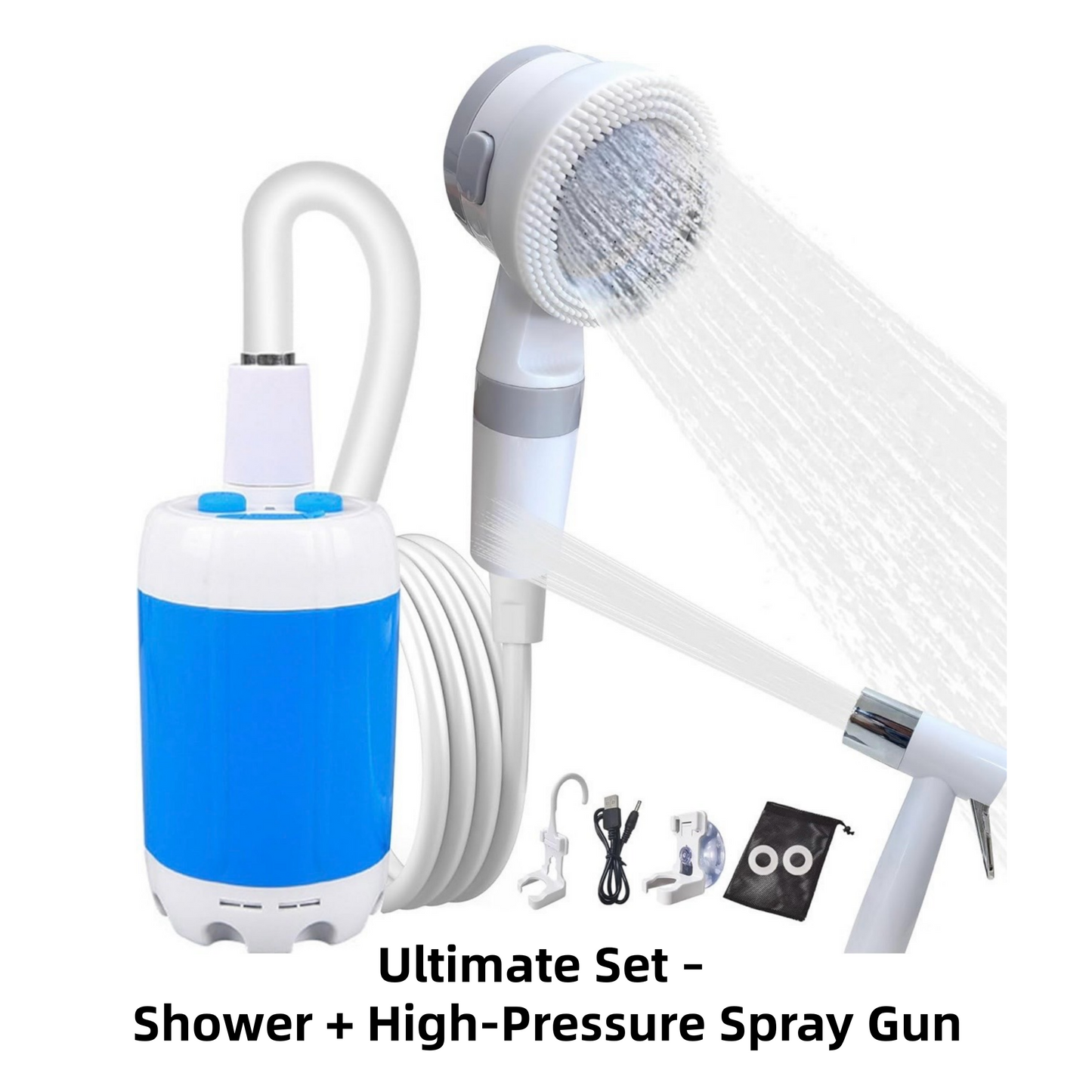 Portable Camping Shower Pump – Rechargeable Outdoor Shower Anywhere