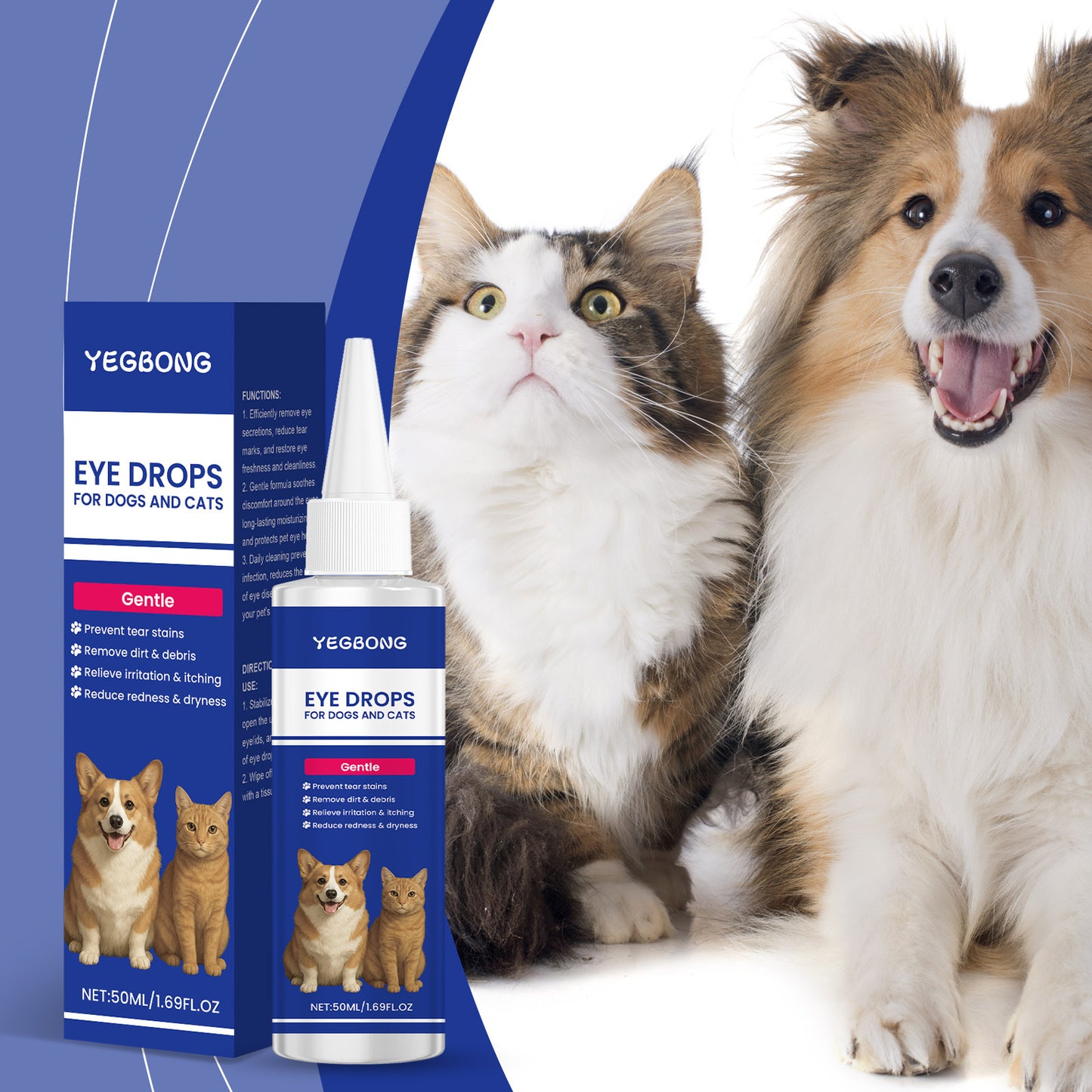 🐾Vet-Approved Eye Drops for Dogs & Cats – Relieve Irritation, Discharge & Allergies!