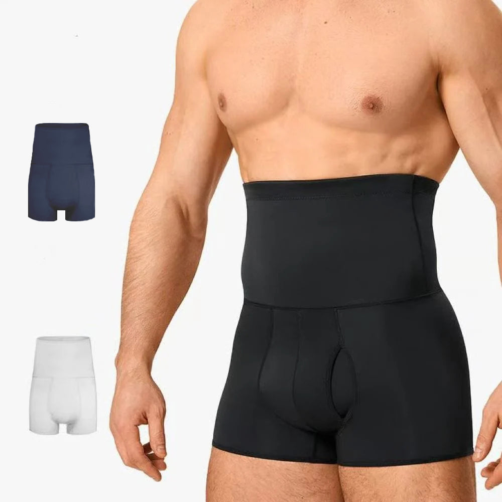 Men's High Waist Shapewear Boxer Briefs