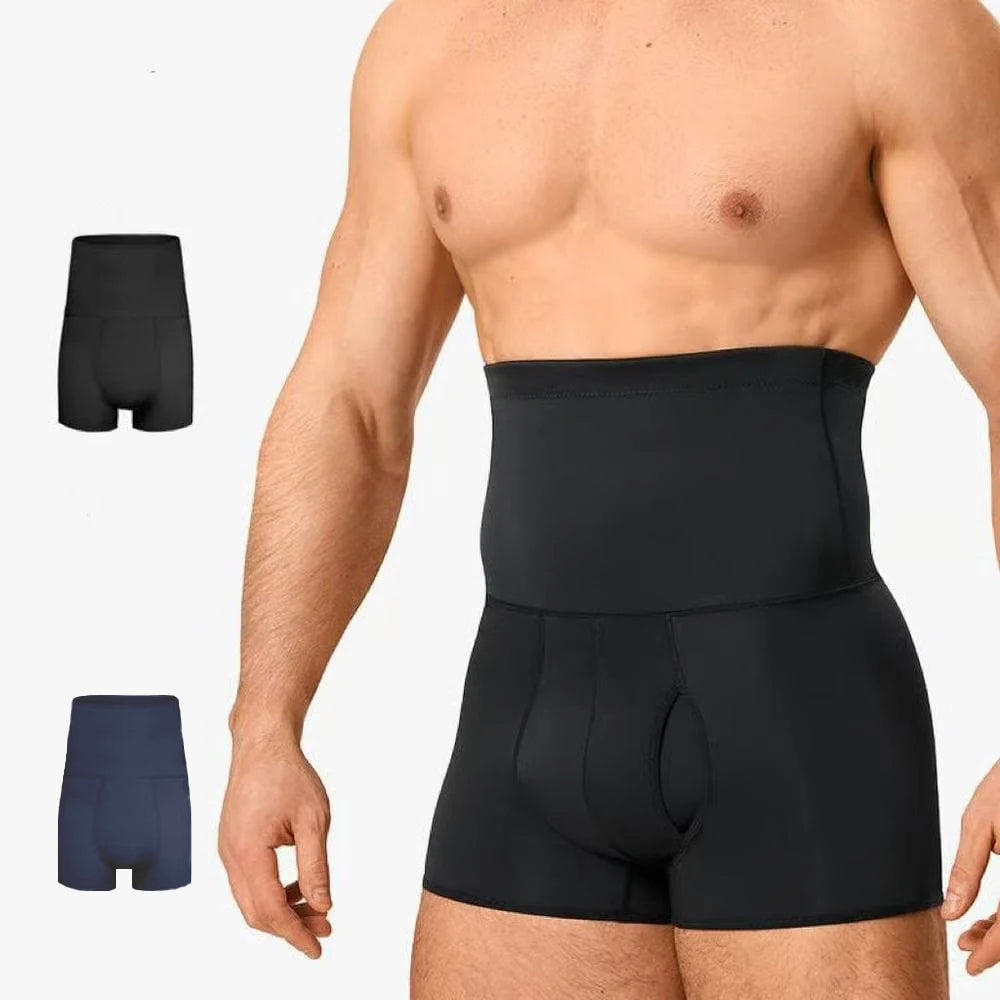Men's High Waist Shapewear Boxer Briefs