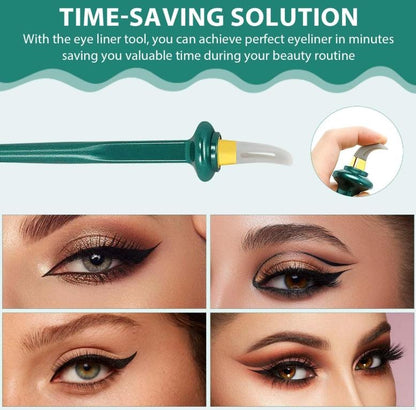 Waterproof Eyeliner Applicator Kit – Reusable Silicone Guide with Eyeliner Cream