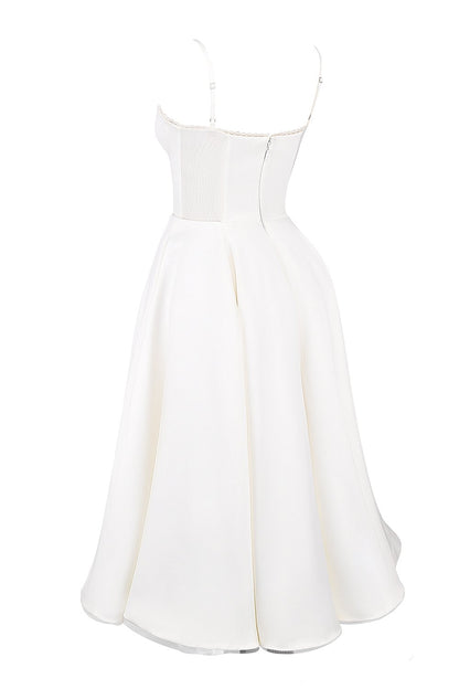 MADEMOISELLE WHITE TULLE MIDI DRESS