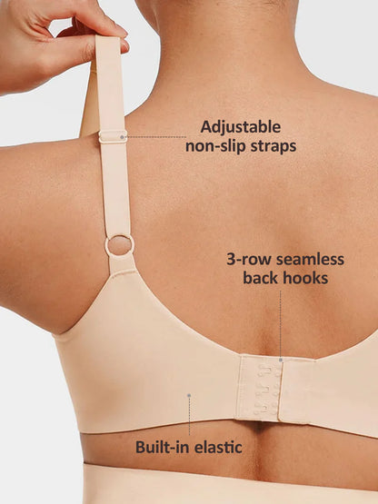 Adjustable Deep V-Neck Underwire Bra