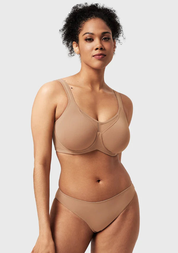 Smoothing Unlined Minimizer Underwire Bra