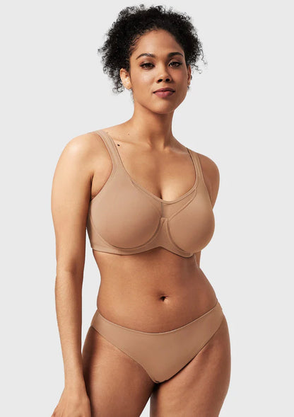 Smoothing Unlined Minimizer Underwire Bra
