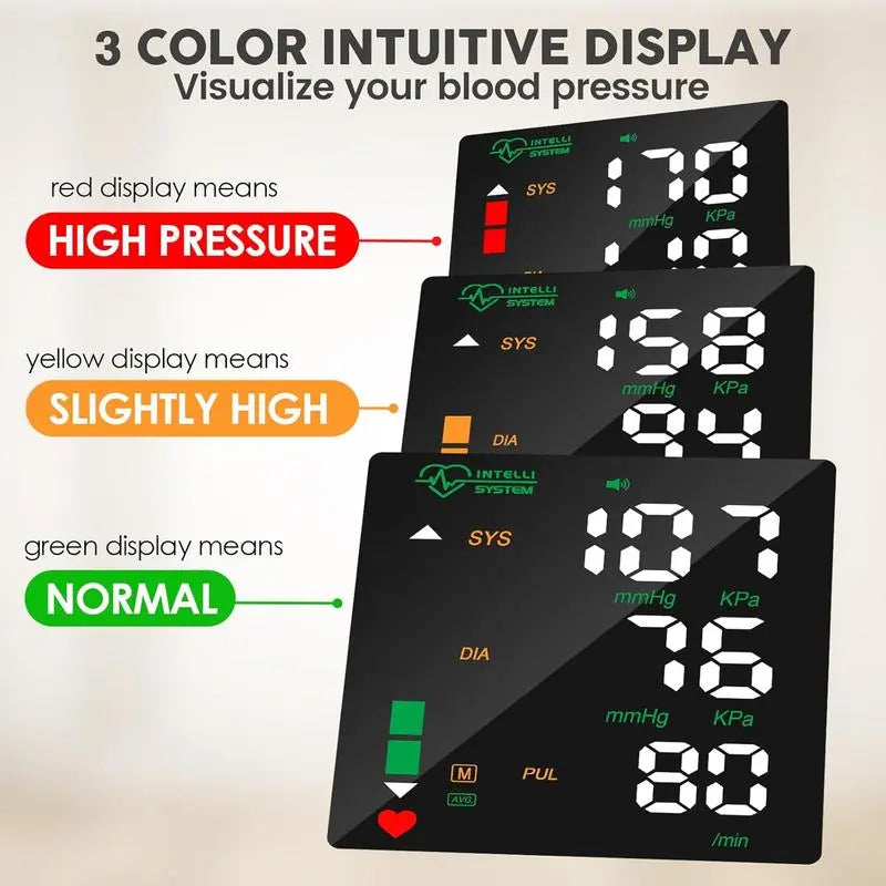 Wrist Blood Pressure Monitor Led Display