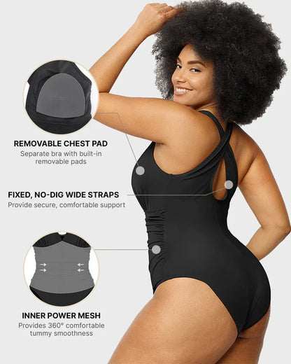 SMART SCULPT PLUNGE SWIMSUIT FLATTER YOUR FIGURE