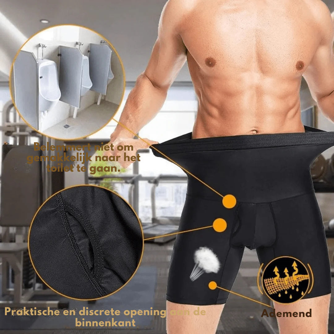 Men's High Waist Shapewear Boxer Briefs