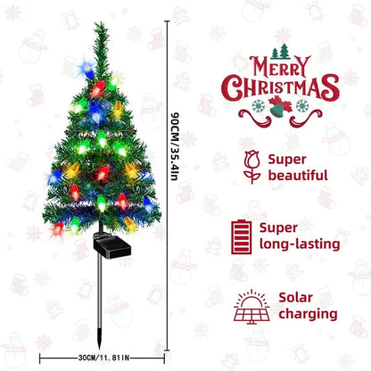 Festive Outdoor Solar Christmas Tree Decorations
