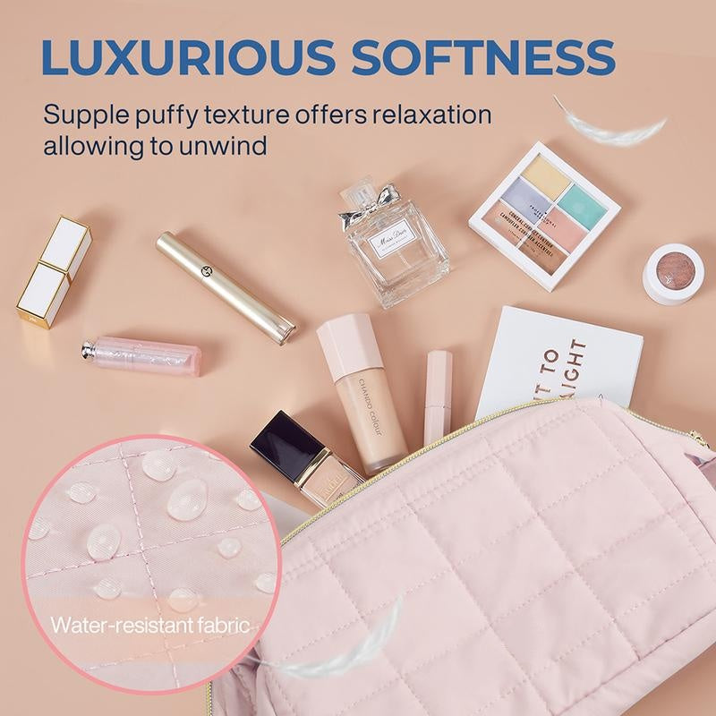 Puffy Padded Travel Cosmetic Organizer for Women