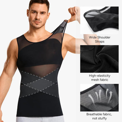 Men's Mesh Breathable Compression Shapewear Vest
