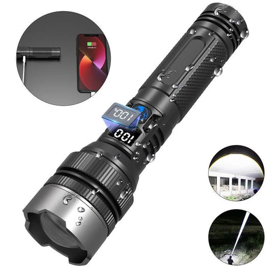 2-in-1 Strong Flashlight (Power Bank) for Outdoor & Emergency