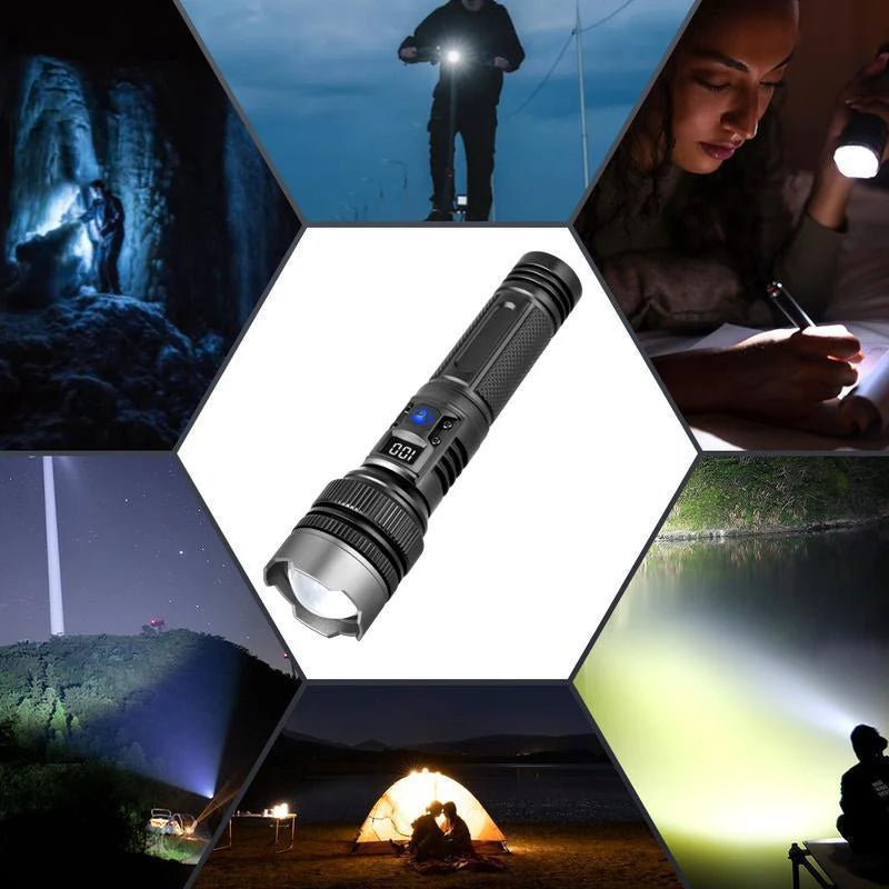 2-in-1 Strong Flashlight (Power Bank) for Outdoor & Emergency