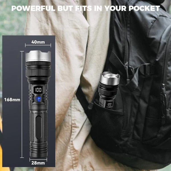 2-in-1 Strong Flashlight (Power Bank) for Outdoor & Emergency