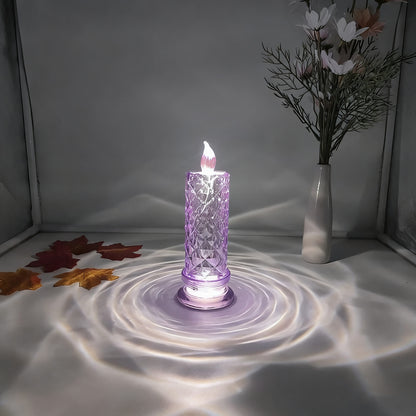 Christmas LED Crystal Candle Lamp – Sparkling Holiday Ambience & Elegant Décor