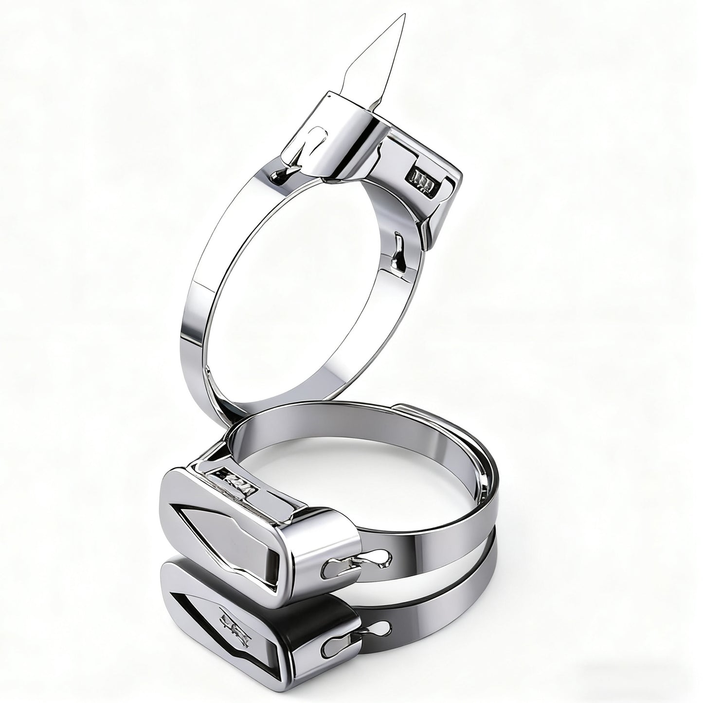 Stylish Stainless Steel Self Defense Ring