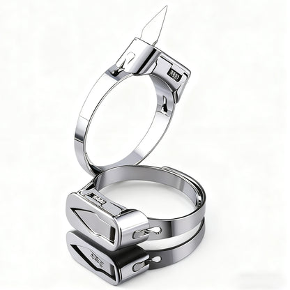 Stylish Stainless Steel Self Defense Ring