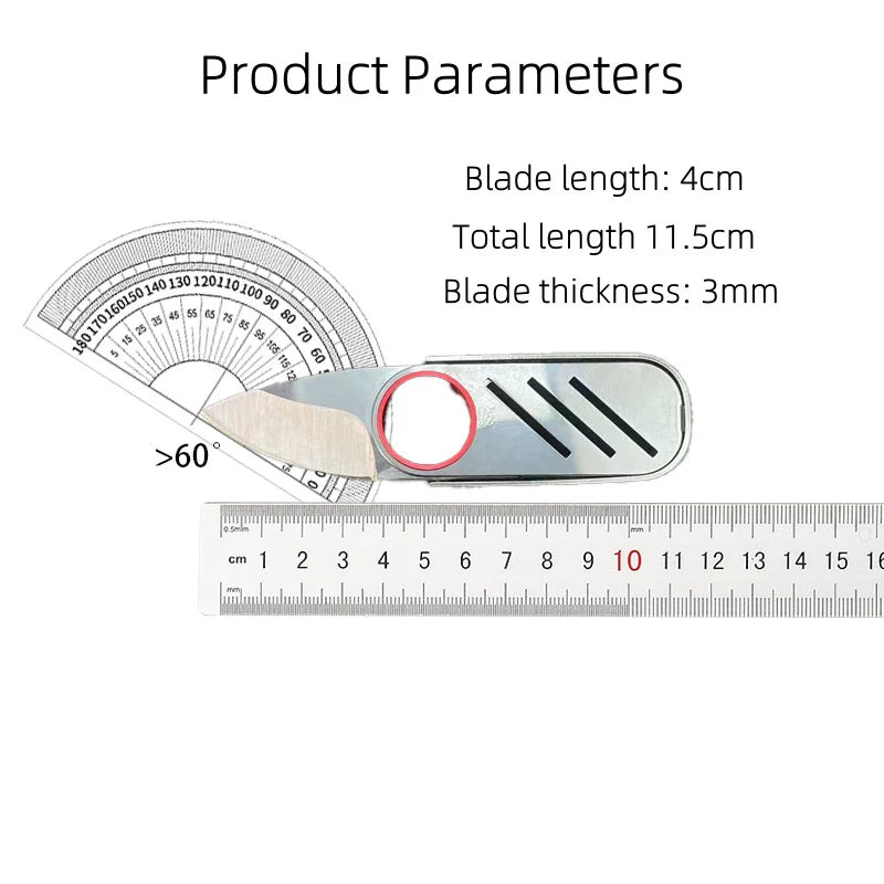 All-Steel Ring Push Blade – Portable Bottle Opener