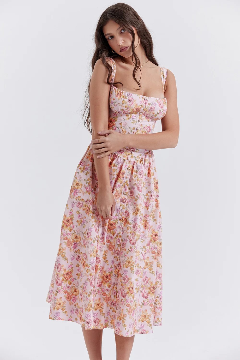 🥰TATIANA ROSE PRINT MIDI SUNDRESS