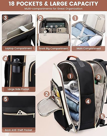 4Pcs Large Travel Backpack