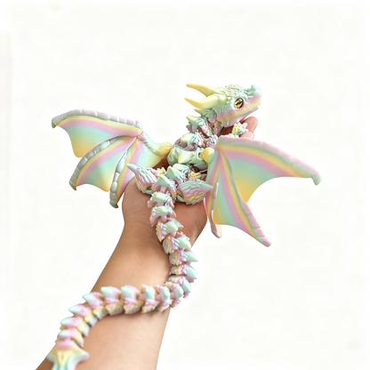 2PCS 12" 3D Printed Dragons with Articulated Wings