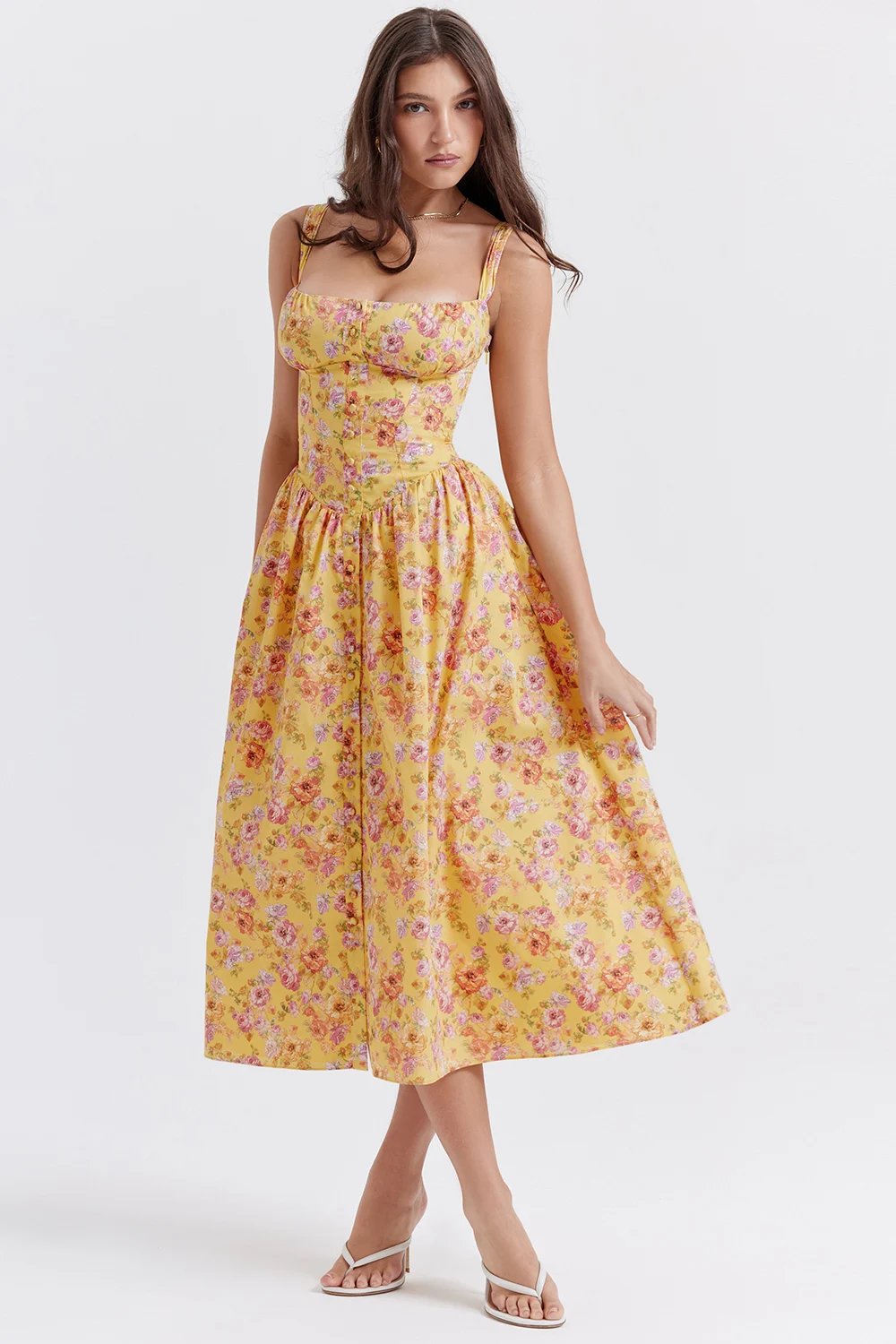 🥰TATIANA BUTTER PRINT MIDI SUNDRESS