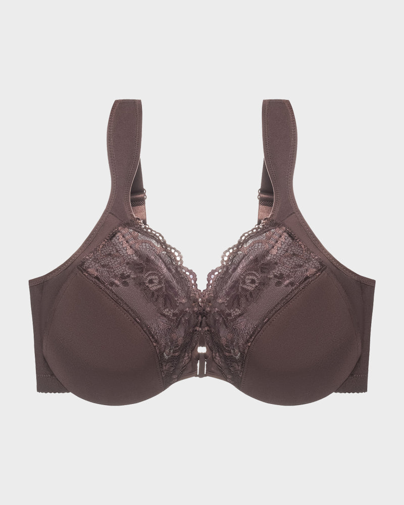 Front-Closure Underwire Print Bra