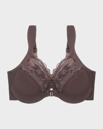 Front-Closure Underwire Print Bra