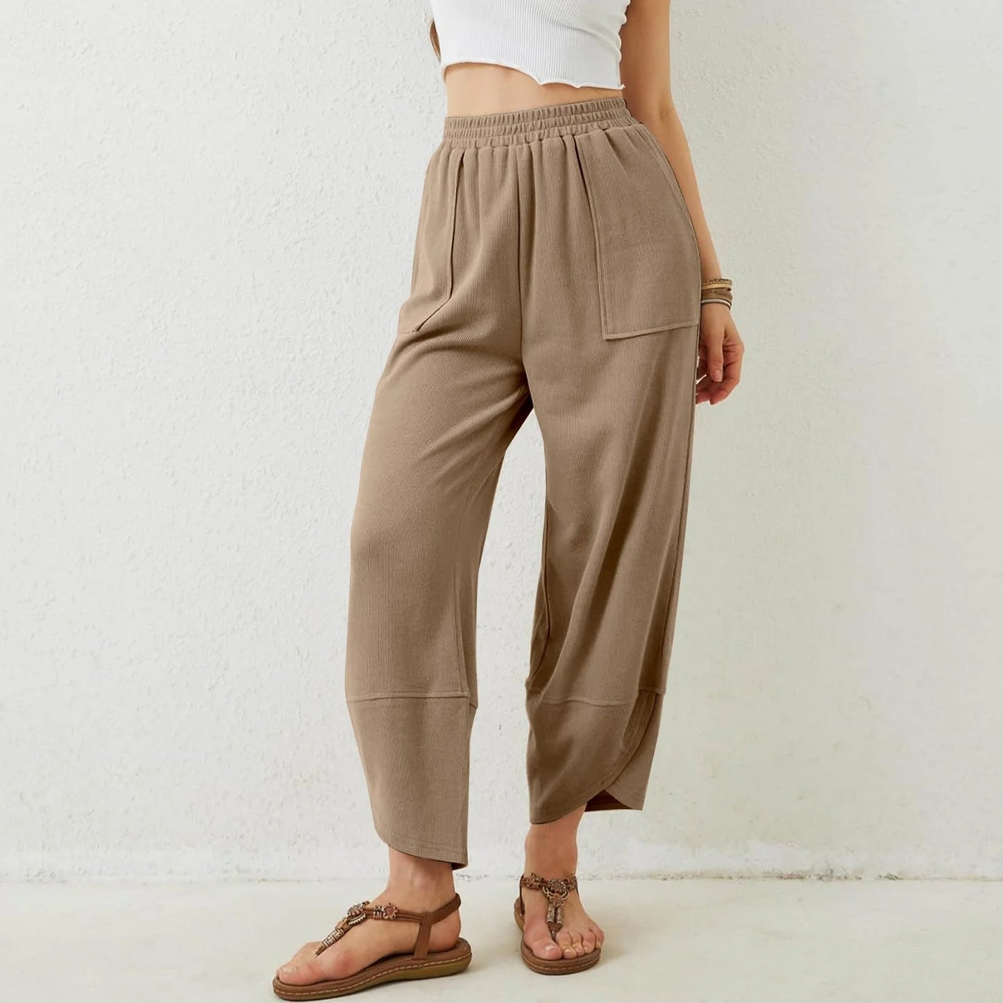 Womens Baggy Wide Leg Pants with Large Pockets