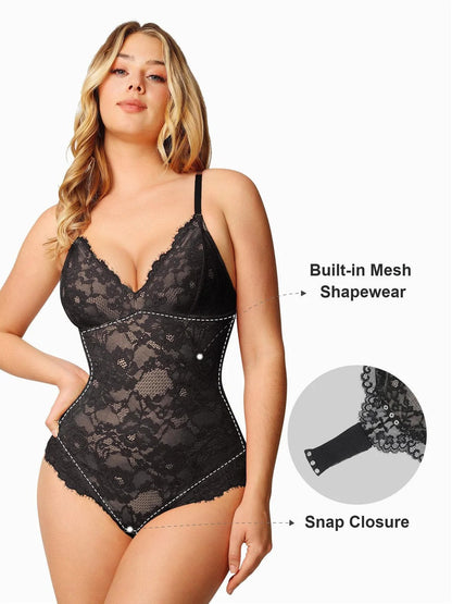 🌸 Lace Smooth Firm Control Bodysuit – Confidence, Sculpted
