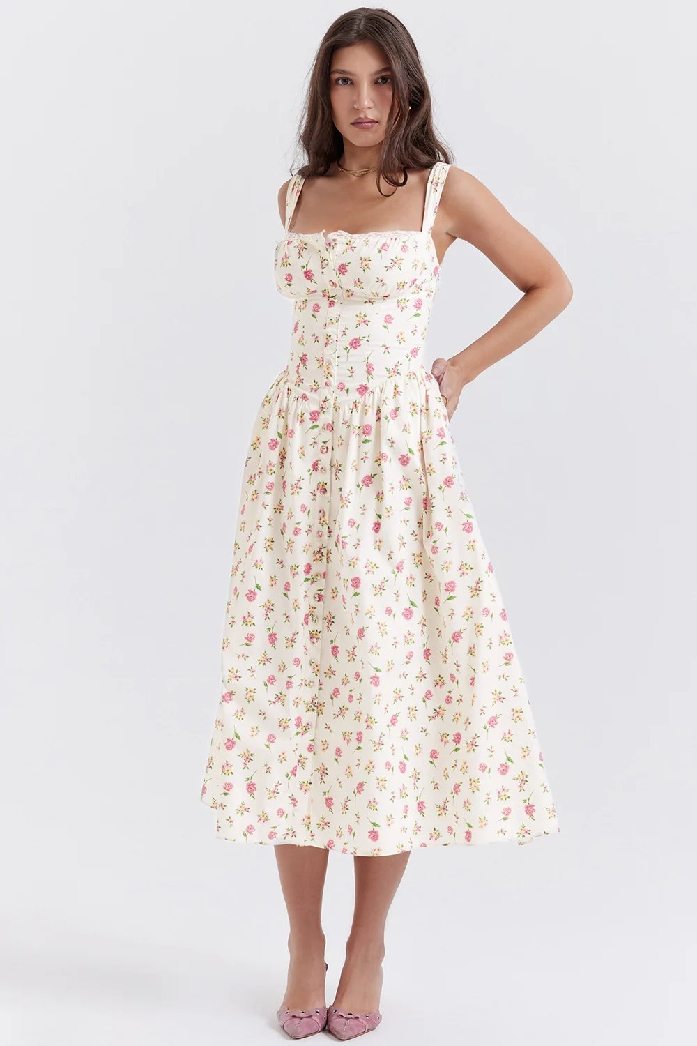 🥰TATIANA ROSE PRINT MIDI SUNDRESS