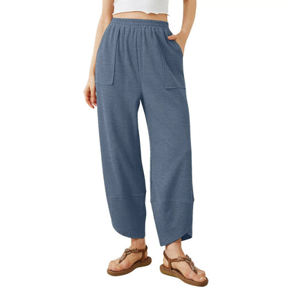 Womens Baggy Wide Leg Pants with Large Pockets