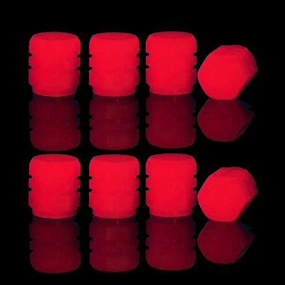 Glow-in-the-Dark Tire Valve Caps – Universal 8mm Fit for Cars & Bikes