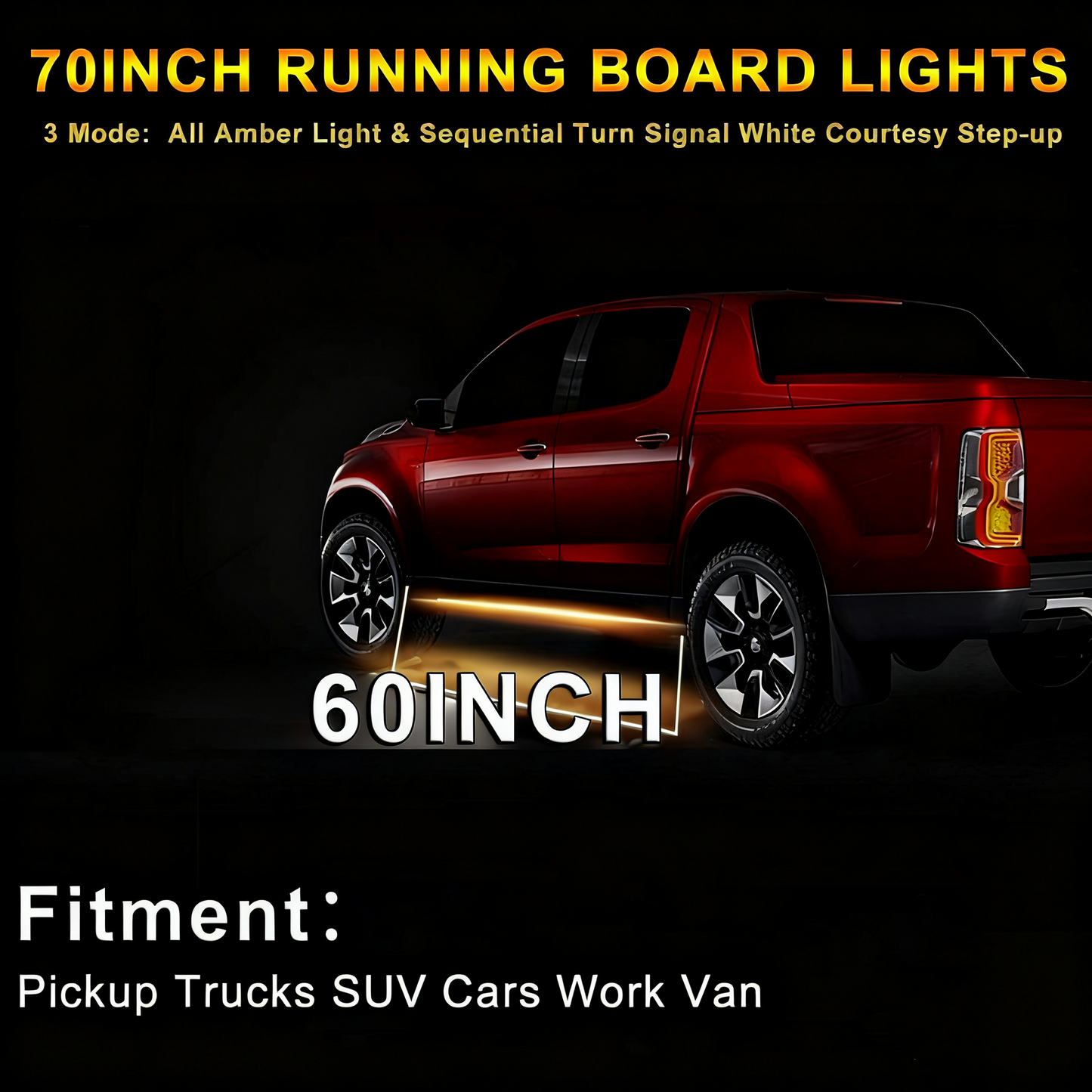 2PCs Truck LED Running Board Lights