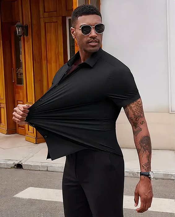 Stretch Dress Shirts for Men Short Sleeve