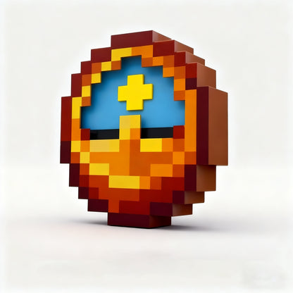 24 hour Pixel day/night clock - Hangable & Tabletop Decor