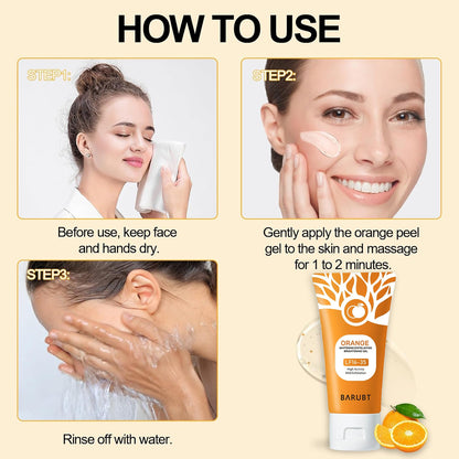 Orange Scented Exfoliator Clear Gel