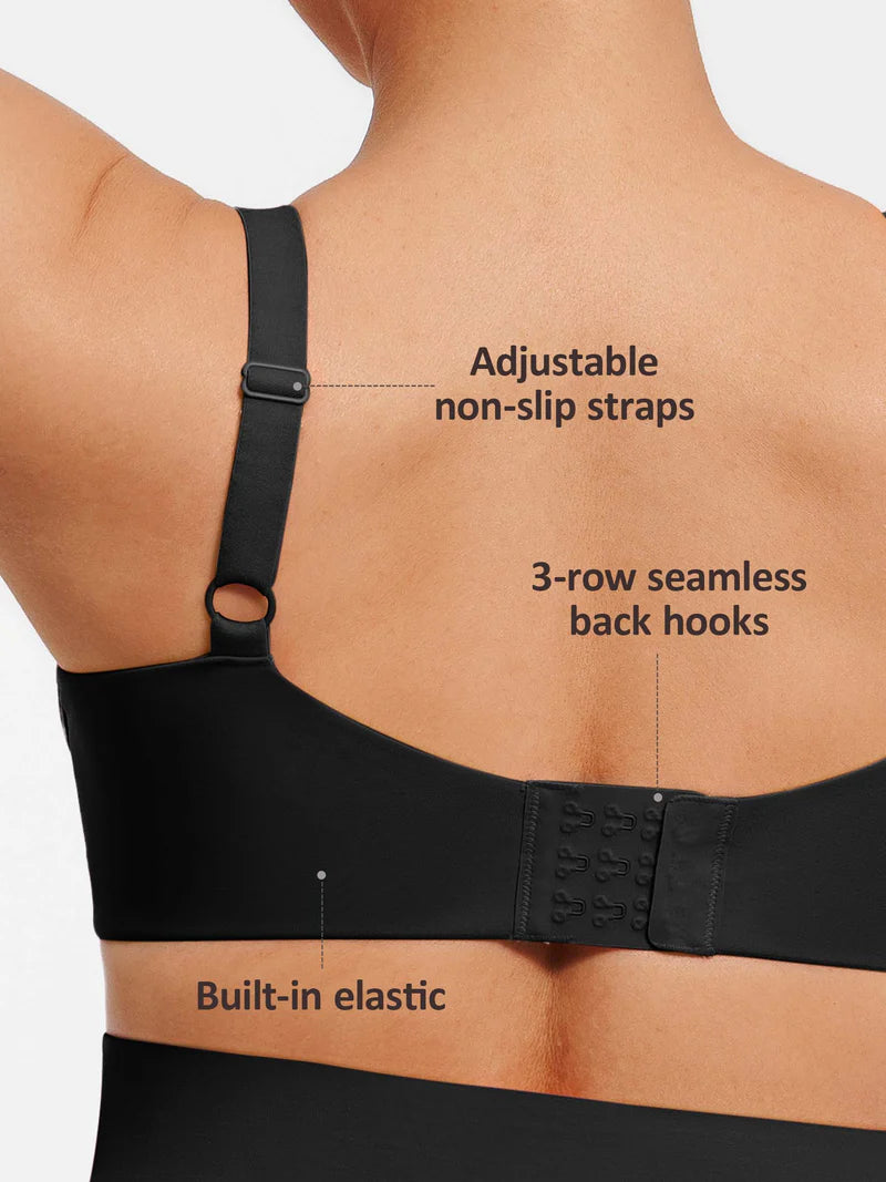 Adjustable Deep V-Neck Underwire Bra
