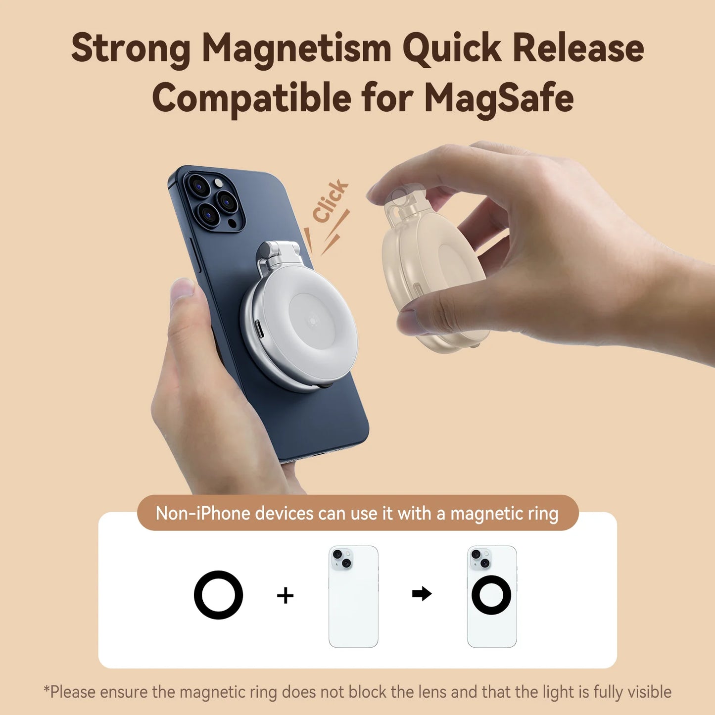 3-in-1 Magnetic Beauty Selfie Light for Phones