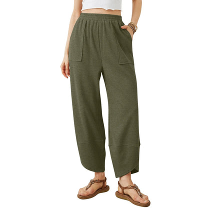 Womens Baggy Wide Leg Pants with Large Pockets