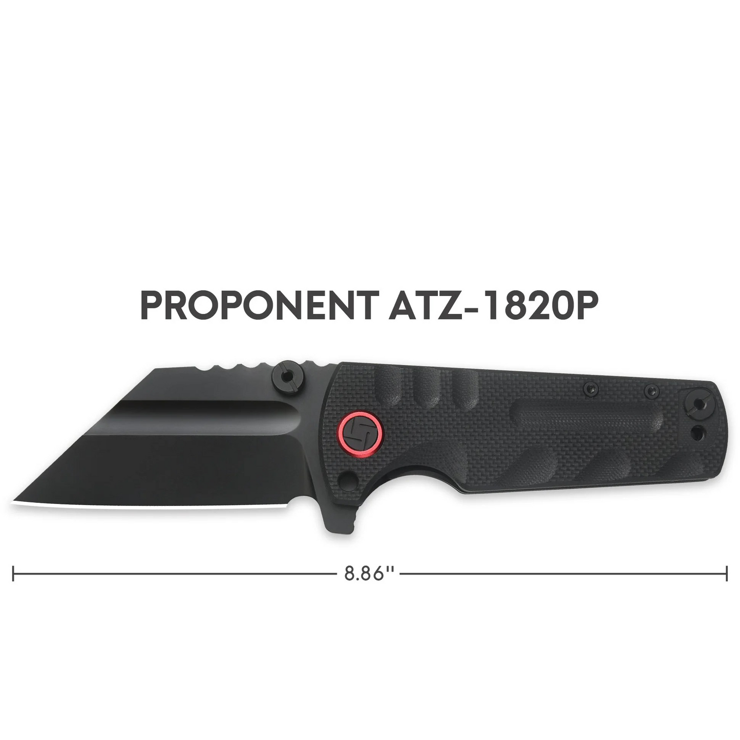 Pro ATZ-1820P EDC Folding Tool – D2 Black PVD, Black G10