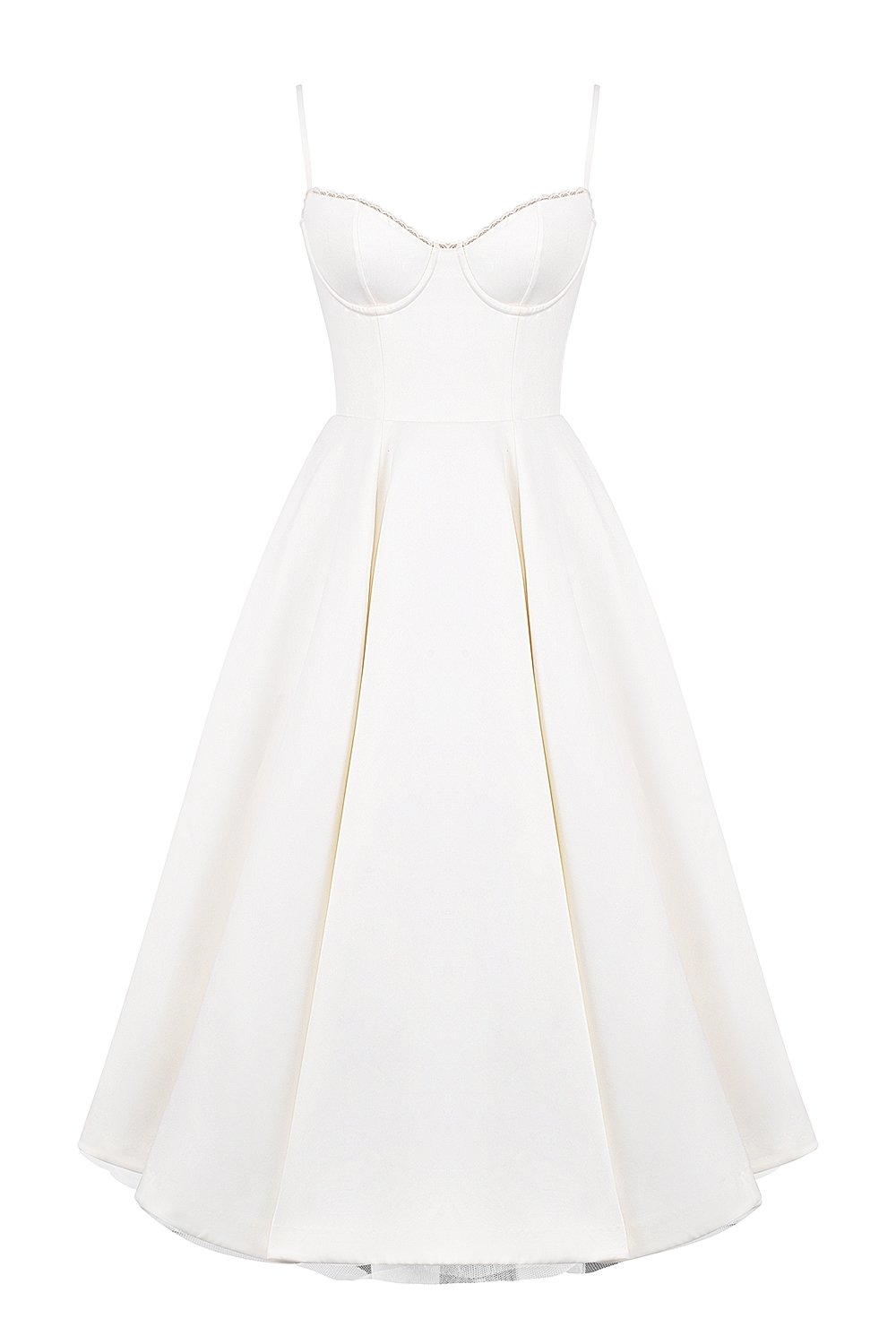 MADEMOISELLE WHITE TULLE MIDI DRESS